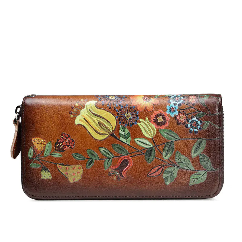 Retro Leather Wallet Brown