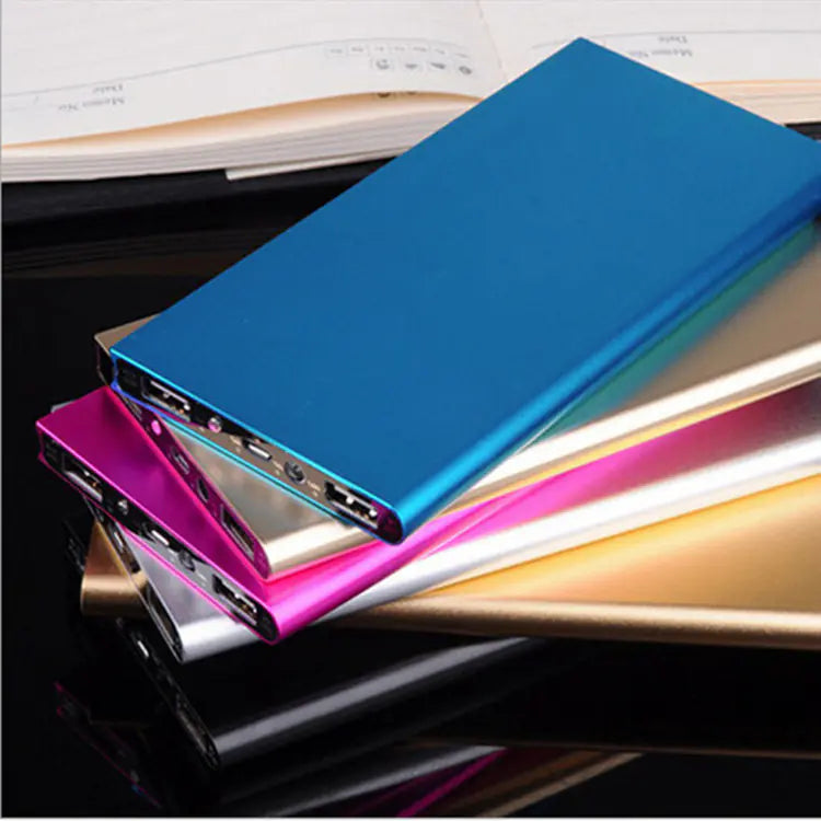 Slim Portable Power Bank with LED Light Feature