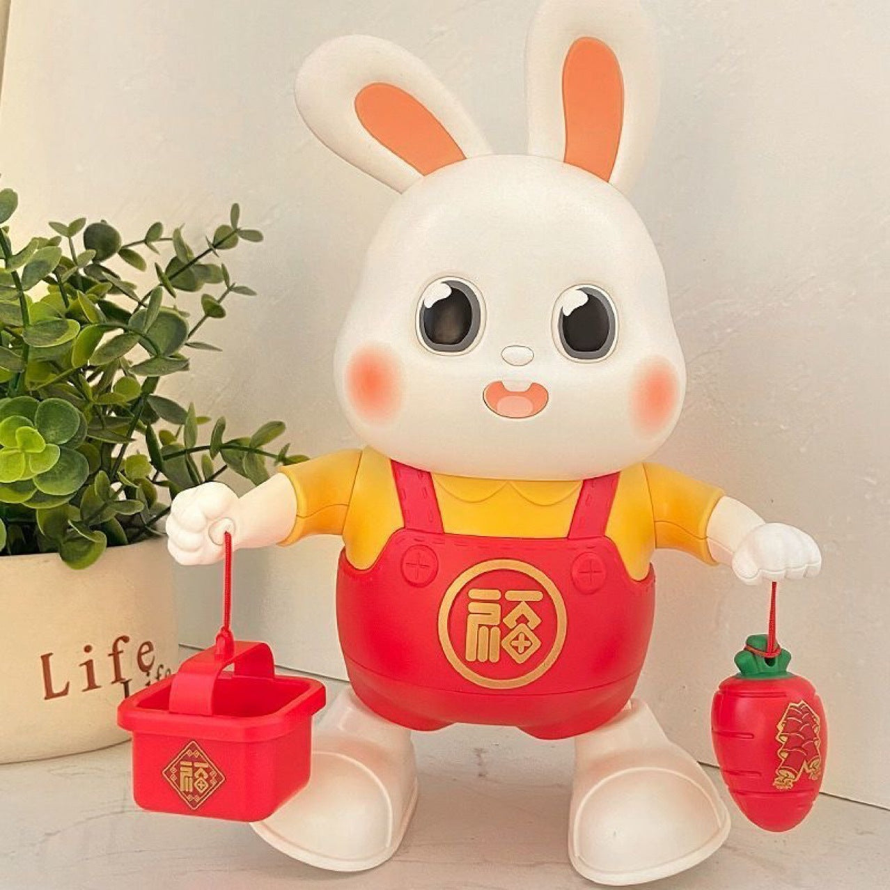 Electric Toy Rabbit Learning Head Learning Climbing Rabbit Singing Dancing Light 48 Songs