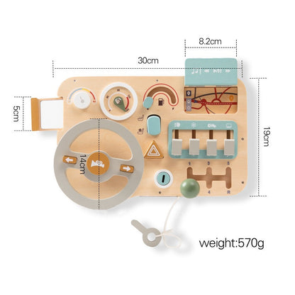 Children's Montessori Early Education Simulation Steering Wheel Busy Board