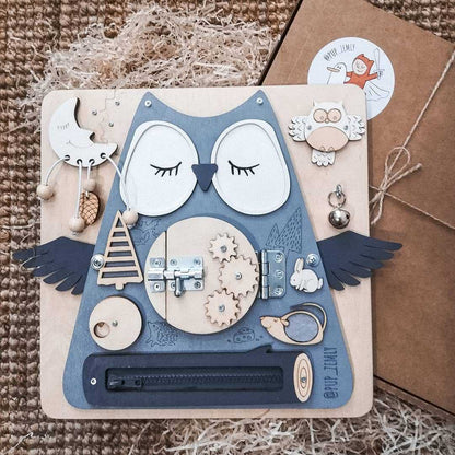Montessori Unlock Toy Baby Montessori Table Game Owl