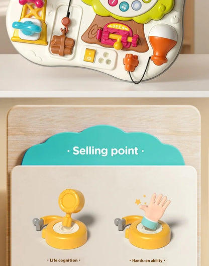Puzzle Busy Board Infant Unlocking Toys Montessori Early Education
