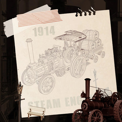 ROKR Steam Engine Mechanical 3D Wooden Puzzle
