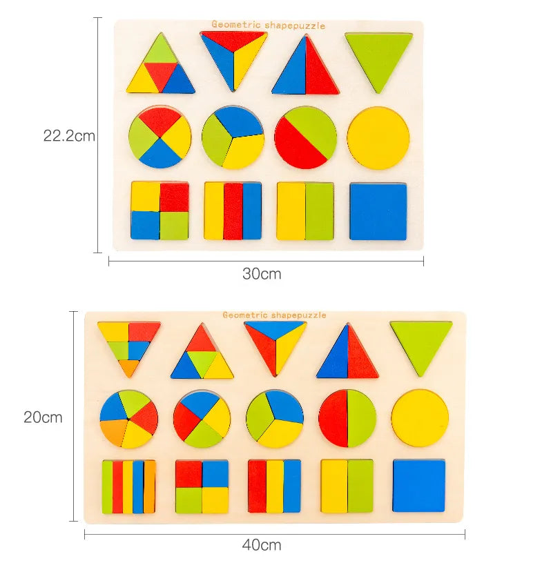 Jigsaw Geometry Montessori Early Education Puzzle Board