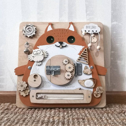 Montessori Unlock Toy Baby Montessori Table Game Cat