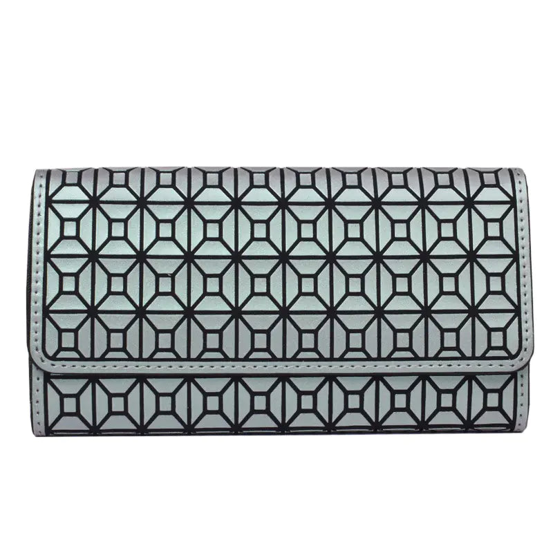 Geometric Rhombus Silicone Tri-fold Phone Wallet
