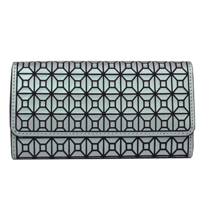 Geometric Rhombus Silicone Tri-fold Phone Wallet