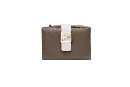 Three-Fold Zipper Short Women's Wallet