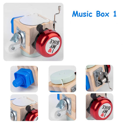 Baby Busy Board Children's Educational Early Education Box Montessori Teaching Aids Block Unlocking Toys Music 1