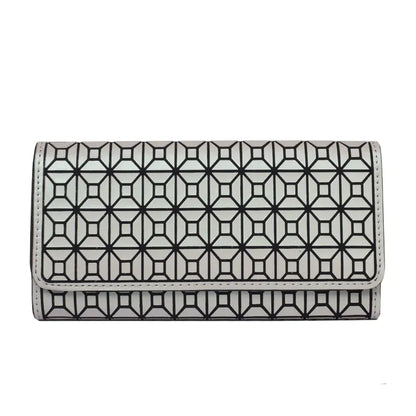 Geometric Rhombus Silicone Tri-fold Phone Wallet