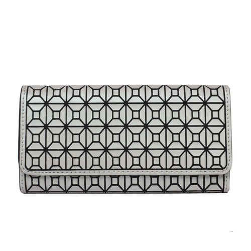 Geometric Rhombus Silicone Tri-fold Phone Wallet
