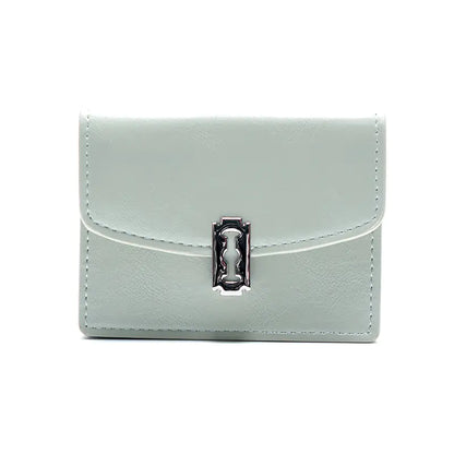 Women's Leather Short Tri-fold Wallet