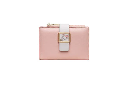 Three-Fold Zipper Short Women's Wallet