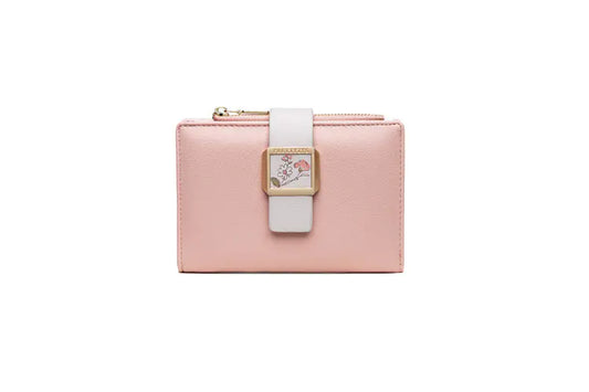 Three-Fold Zipper Short Women's Wallet
