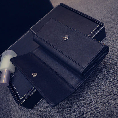 Women's Three-fold Wallet with Rivet Design