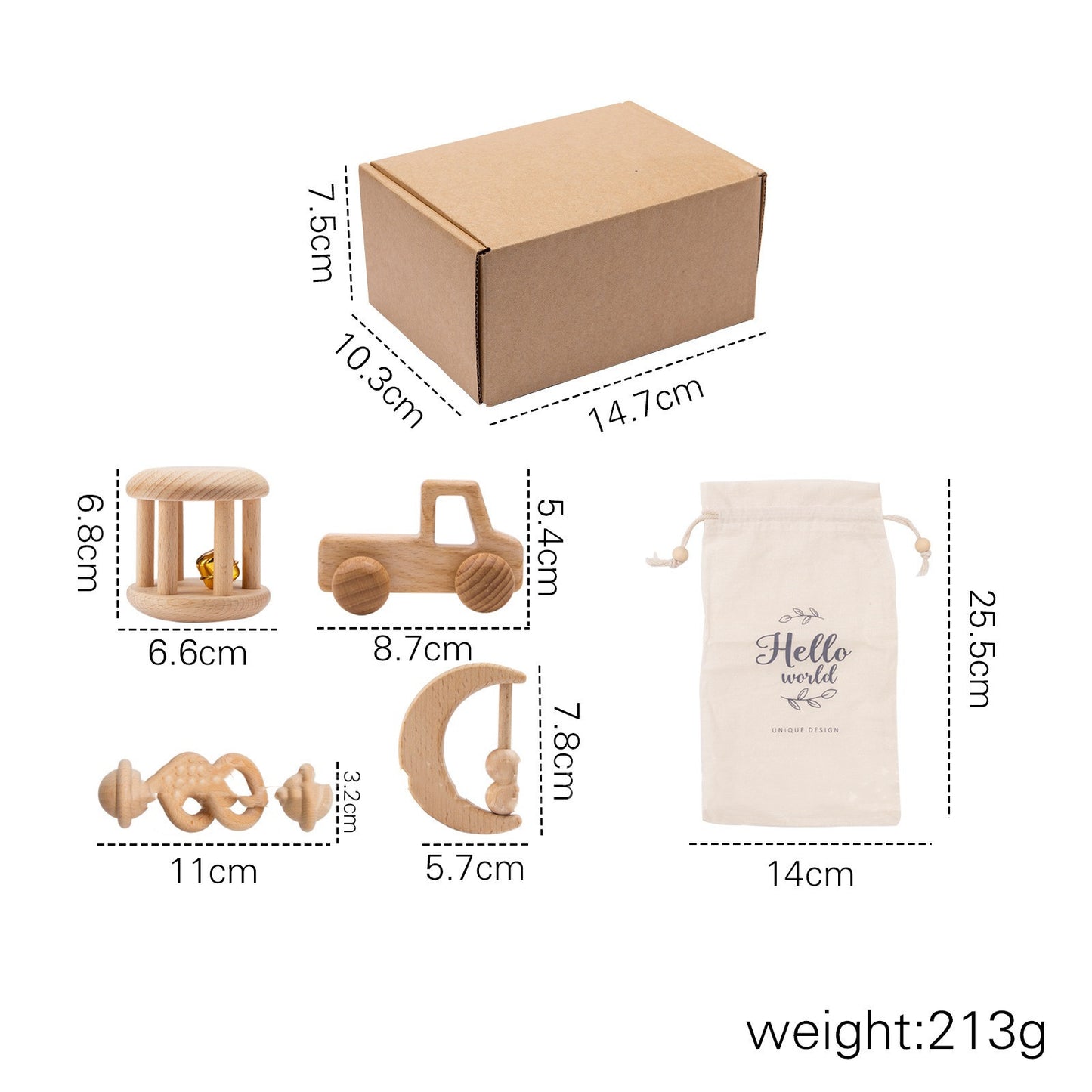 Baby Rattle Educational Toy Gift Set Small pickup suit