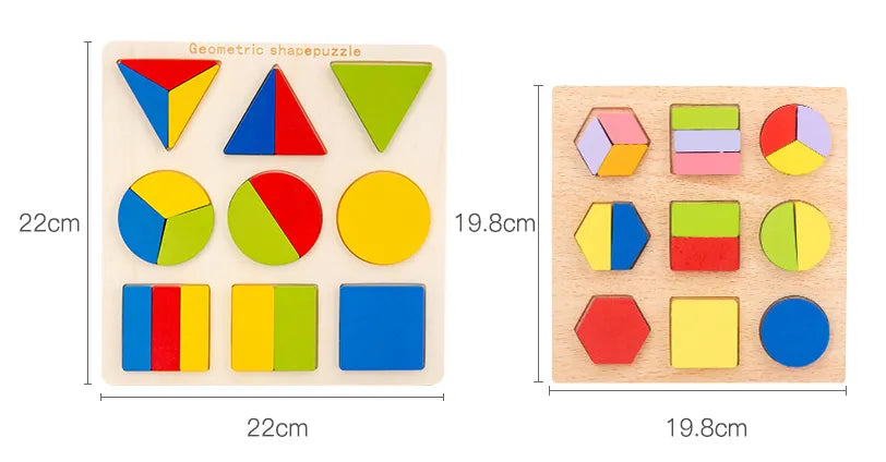 Jigsaw Geometry Montessori Early Education Puzzle Board