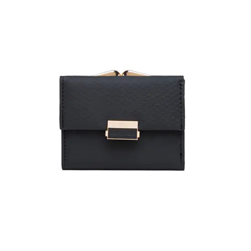 Simple Three-Fold Clip Women's Short Wallet