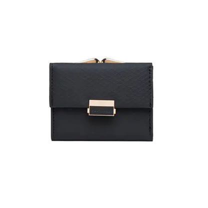 Simple Three-Fold Clip Women's Short Wallet