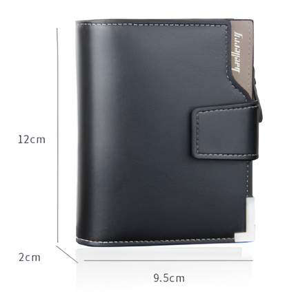 Men's Multifunctional Three-Fold Zipper Wallet