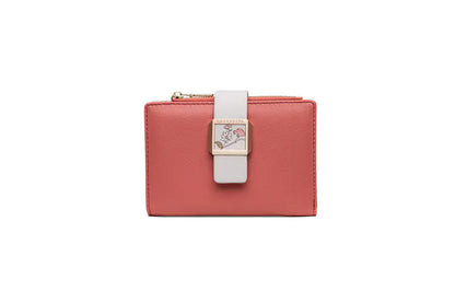 Three-Fold Zipper Short Women's Wallet