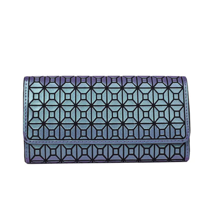 Geometric Rhombus Silicone Tri-fold Phone Wallet