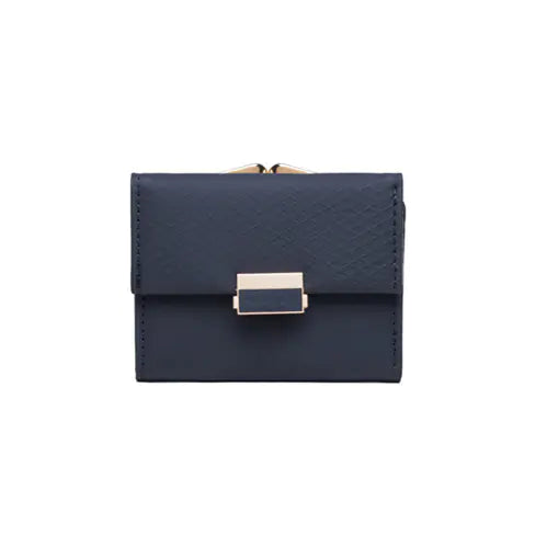 Simple Three-Fold Clip Women's Short Wallet